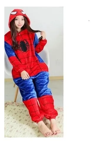 Pijama Mameluco Spiderman Disfraz Cosplay Adulto