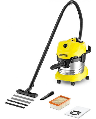 Aspiradora Polvo Y Agua Karcher Wd4 Color Amarillo