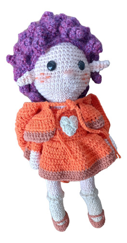 Amigurrumi Muñeca Elfa Tejida Al Crochet