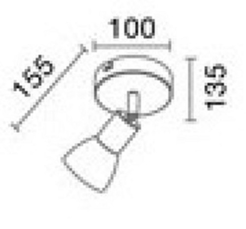 Imagen 2 de 5 de Aplique Velador Spot De Pared Acero Con Interruptor Gu10 Led