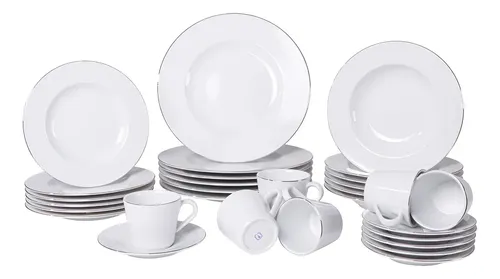 Aparelho De Jantar Tramontina Joana Em Porcelana 30 Peças
