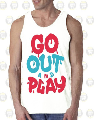 Camisilla Hombre Esqueleto Algodon Diseño : Go Out And Play