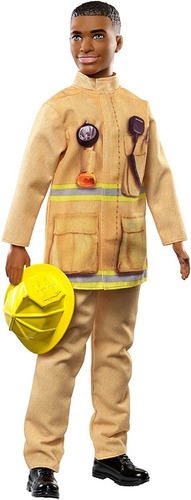 Barbie Muñeco Ken Bombero Con Accesorios Mattel Fxp05