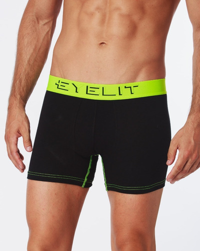 Pack X3 Boxer Algodón Y Lycra Con Elástico Fluo Eyelit 668