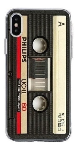 Imagen 4 de 8 de Funda Generica P/ iPhone Retro Cassette Camara Reforzada