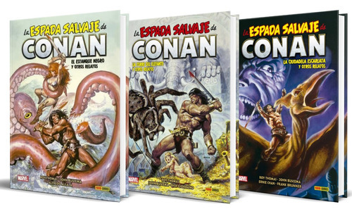 Biblioteca Conan La Espada Salvaje De Conan # 07 El Estanque Negro Y Otros Relatos, De Roy Thomas. Editorial Panini, Tapa Dura En Español, 2021
