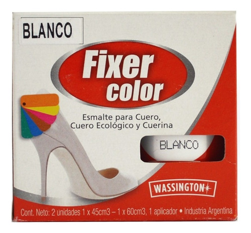 Fixer Color Wassington Tinta Esmalte Cuero Cuerina