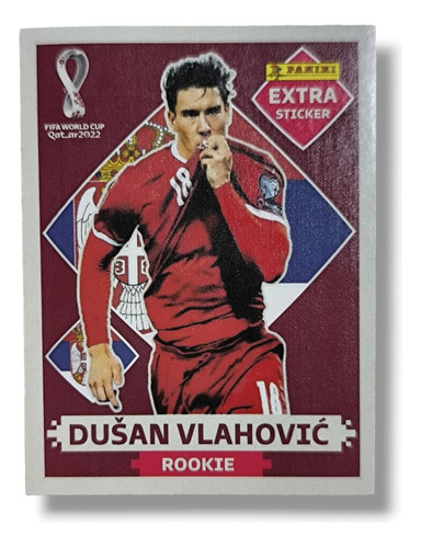 Dusan Vlahovic Rookie Base Extra Sticker Panini Qatar2022 Bs