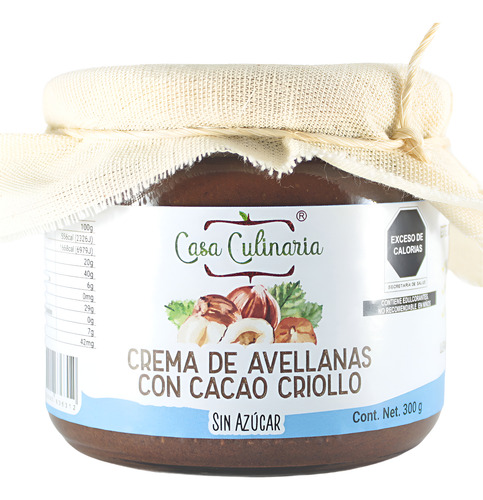 Crema Avellanas Con Cacao Criollo Sin AzĂșcar