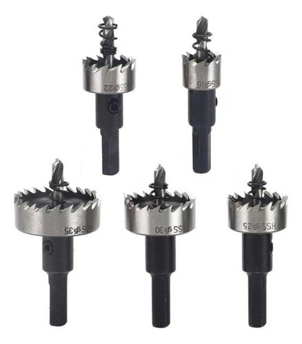 Juego De 5 Brocas Copa Corona Perforadora Metal - Norplat