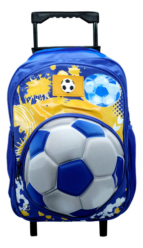 Mochila Con Ruedas Carrito Trendy Escolar Reforzada Niño Nene Azul 51453