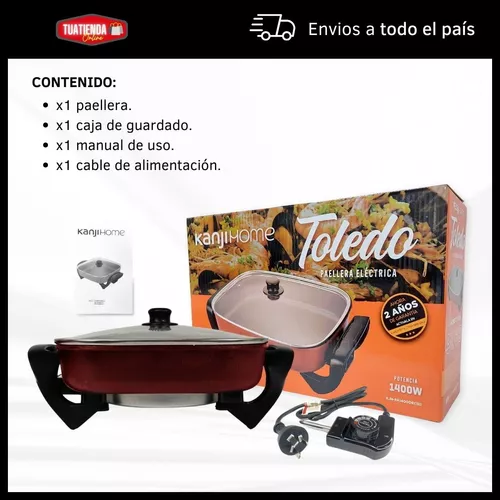 Paellera Eléctrica Olla De 1400w Antiadherente Multifunción