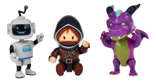 Pack 3 De 8 Cms Articuladas Stumble Guys - Stumblebot Mk2