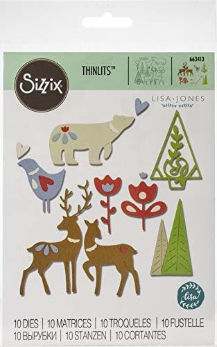 Sizzix, Elementos Navideños, Juego De Troqueles Thinlits 66