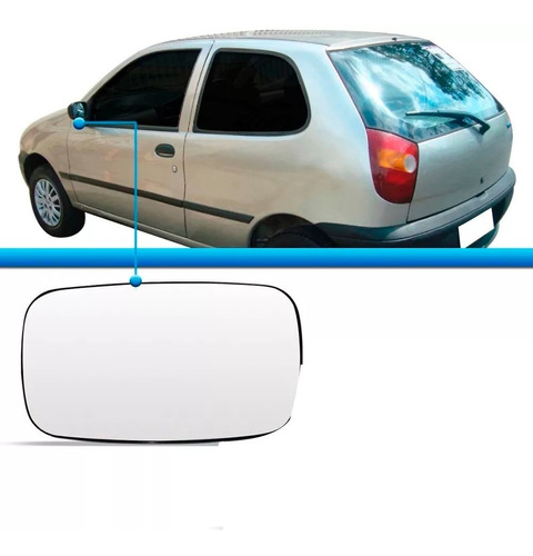 Vidrio Espejo Retrovisor Fiat Palio 1997 A 2000 Derecho