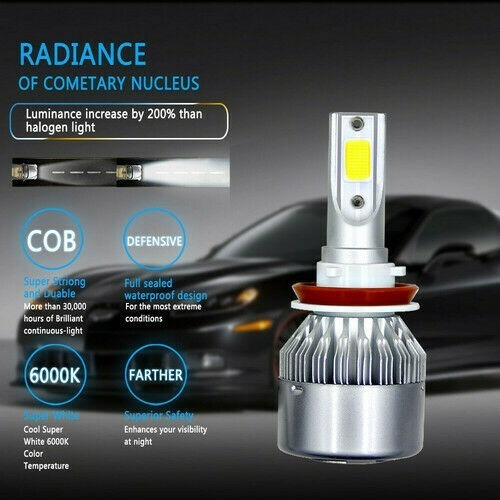 Para Chevy Malibu 2008-2012 - Kit De Faros Led 6000k H9 H11