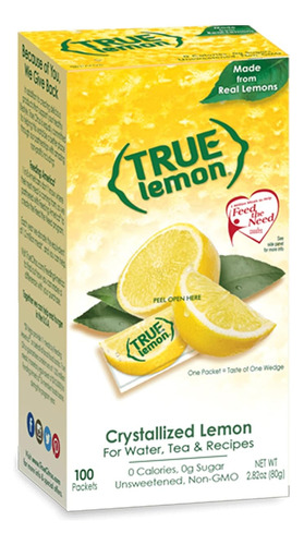 Limon En Polvo True Lemon 100 Paquetes