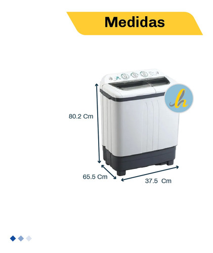 Imagen 2 de 10 de Lavasecarropas Kanji Home Xpb55-655s Carga Superior 5,5 Kg