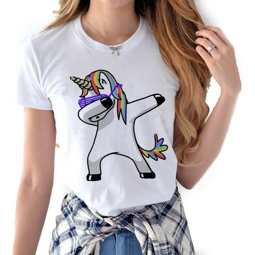 Playera Camiseta Pony Unicornio Arcoiris Dab Kawaii + Regalo