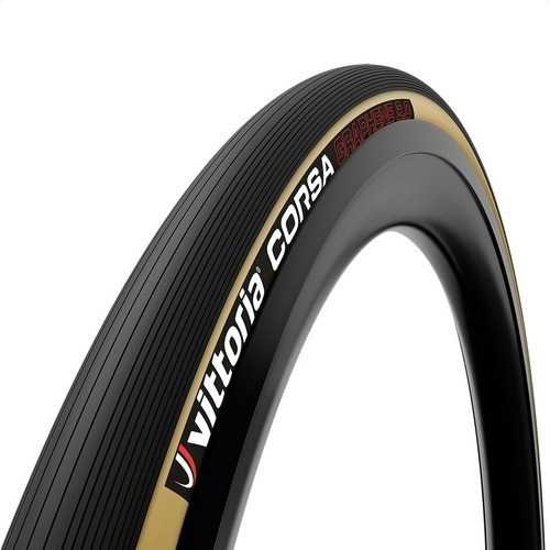 Cubierta Vittoria Corsa 700x25 Graphene 2.0 Banda Crema 