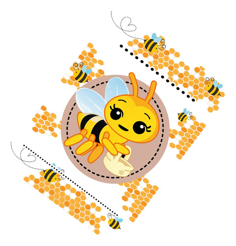 Tarjeta Invitacion Virtual Imprimible Abejita Plim Plim