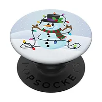 Comprar Divertido Muñeco De Nieve Enredado En Luces En La Nieve Pops