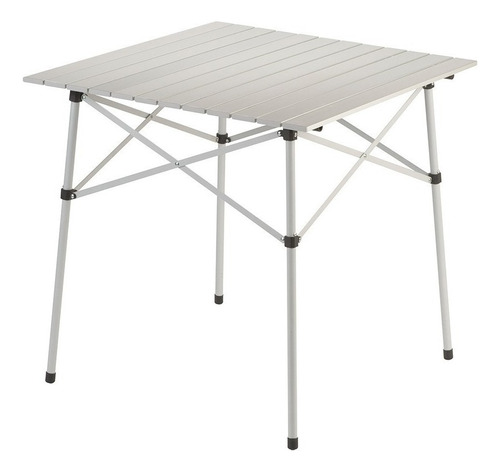 Mesa Plegable Coleman Aluminio P/4 Per 70x70 Con Bolso Color Plateado