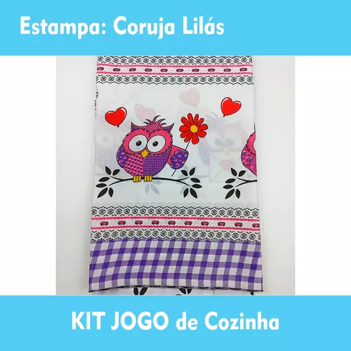 Jogo De Cozinha Kit Completo 12 Peças C/cortina