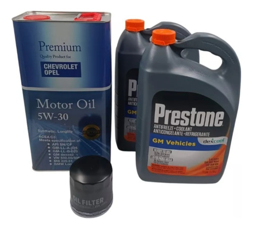 Aceite 5w30 Sintetico 5lts Opel Chevolet Pack Prestone 7.56l