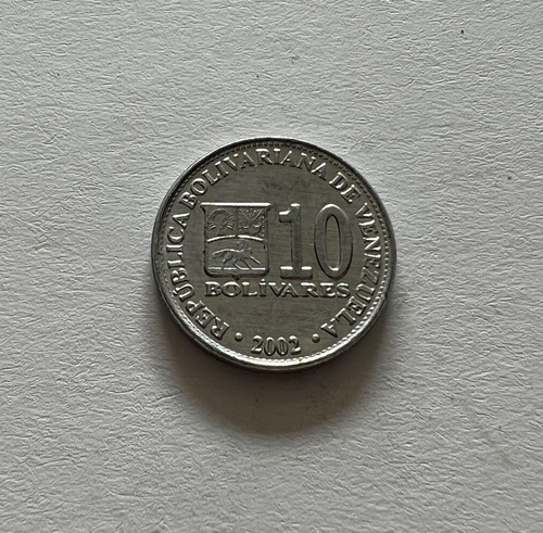 Moneda Venezuela 10 Bolívares 2002 Xf