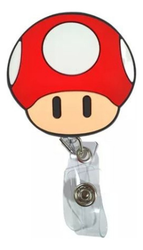 Yoyo Retráctil Porta Credencial Modelo Mario Bross Hongo 