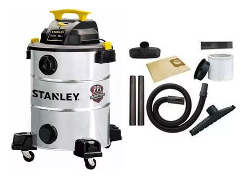 Aspiradora Stanley Industrial 38 Lts Acero Inox Hogar Auto