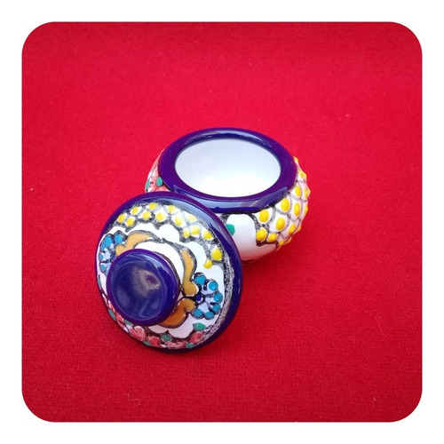 Imagen 4 de 5 de Set 15 Alhajeritos De Talavera Poblana Redondo Color 5cm Lhj