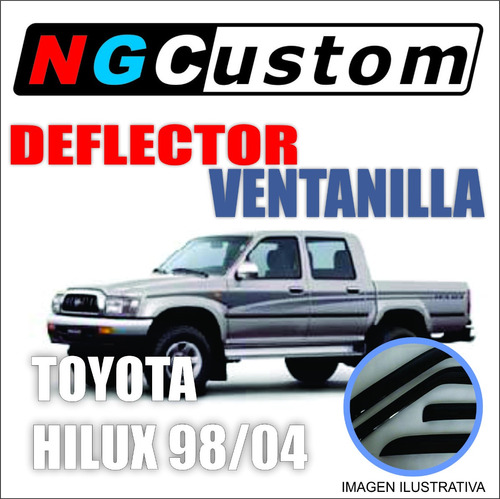 Deflector De Ventanilla Toyota Hilux 00/04 D-c Del. Coliza