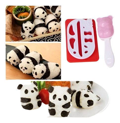 Molde Bola Panda Diy Sushi Nori Punch Maker Onigiri Forma Ar