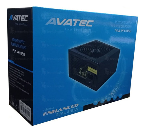 Fuente Poder Real Avatec Pfh350 Black 350w Real