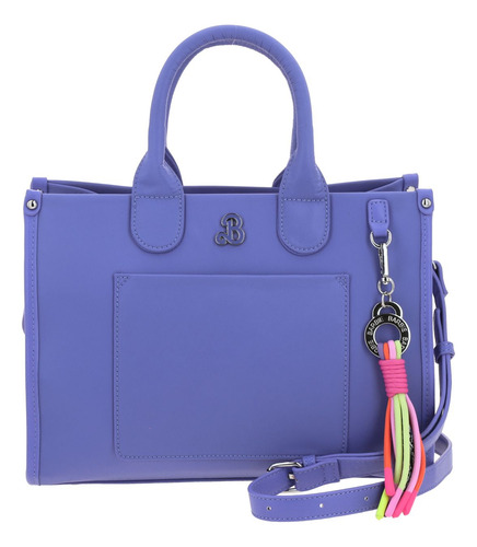 Bolso Tipo Satchel Barbie Gorétt Con Colgante Gia P25 Lila Lisa Níquel Lila