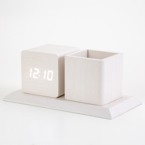 Imagen 3 de 4 de Reloj Con Lapicero Escritorio Ideal Regalo Usb O Pilas.