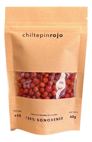 Chile Chiltepin Silvestre De La Sierra Seco Picante 40 Gr