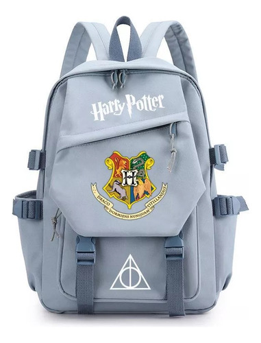 Mochila Escolar Con Estampado De Harry Potter Rr Color Azul
