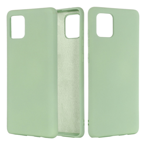 Protector De Silicona Líquida De Color Sólido Verde Para Gal