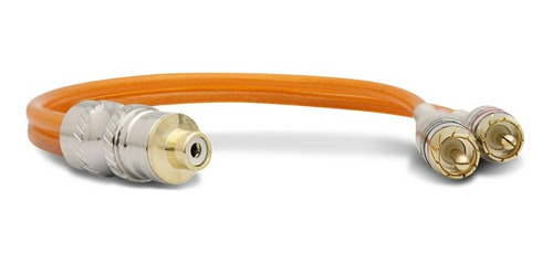 Cabo Y Rca Kx3 2 Machos 1 Fêmea Tripla Blindagem Pvc A Ouro