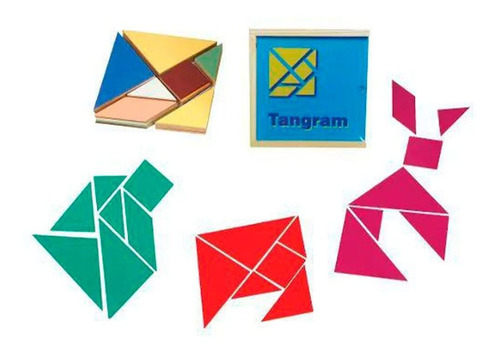 Brinquedos Educativos - Tangram Em Madeira 70 Peças