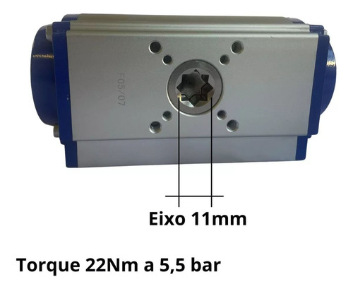 Kit 16 Atuador Pneumático Dupla Ação - Ap700l052h 22 Nm