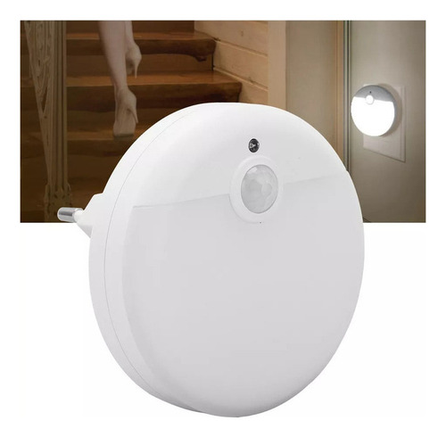 Luz Nocturna Inteligente, Sensor Movimiento Pir, Enchufe Led
