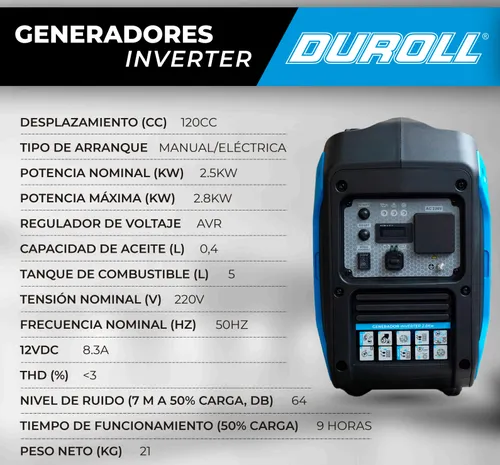 Generador Inverter Grupo Arr Elec B-litio 2800w Silencioso