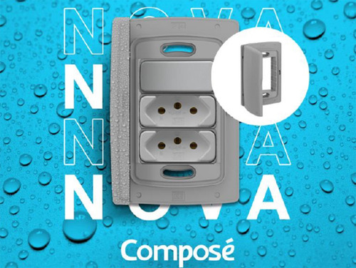 Interruptor 2 Tecla Tomada 20a Weg Composé Ext. C/tampa