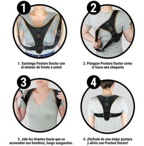 Imagen 2 de 5 de Corrector De Postura Soporte Espalda Cuello Clavícula