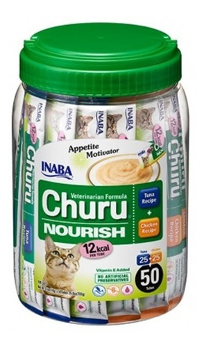 Snack Gatos Churu Nourish Estimulante Del Apetito 50tubos Np