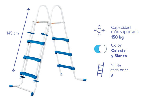 Imagen 5 de 6 de Pileta Estructural Redonda Summer Waves Con Capacidad 8364 Lts X 3.66m De Diametro X 0.91m De Alto Con Bomba Escalera Y Accesorios